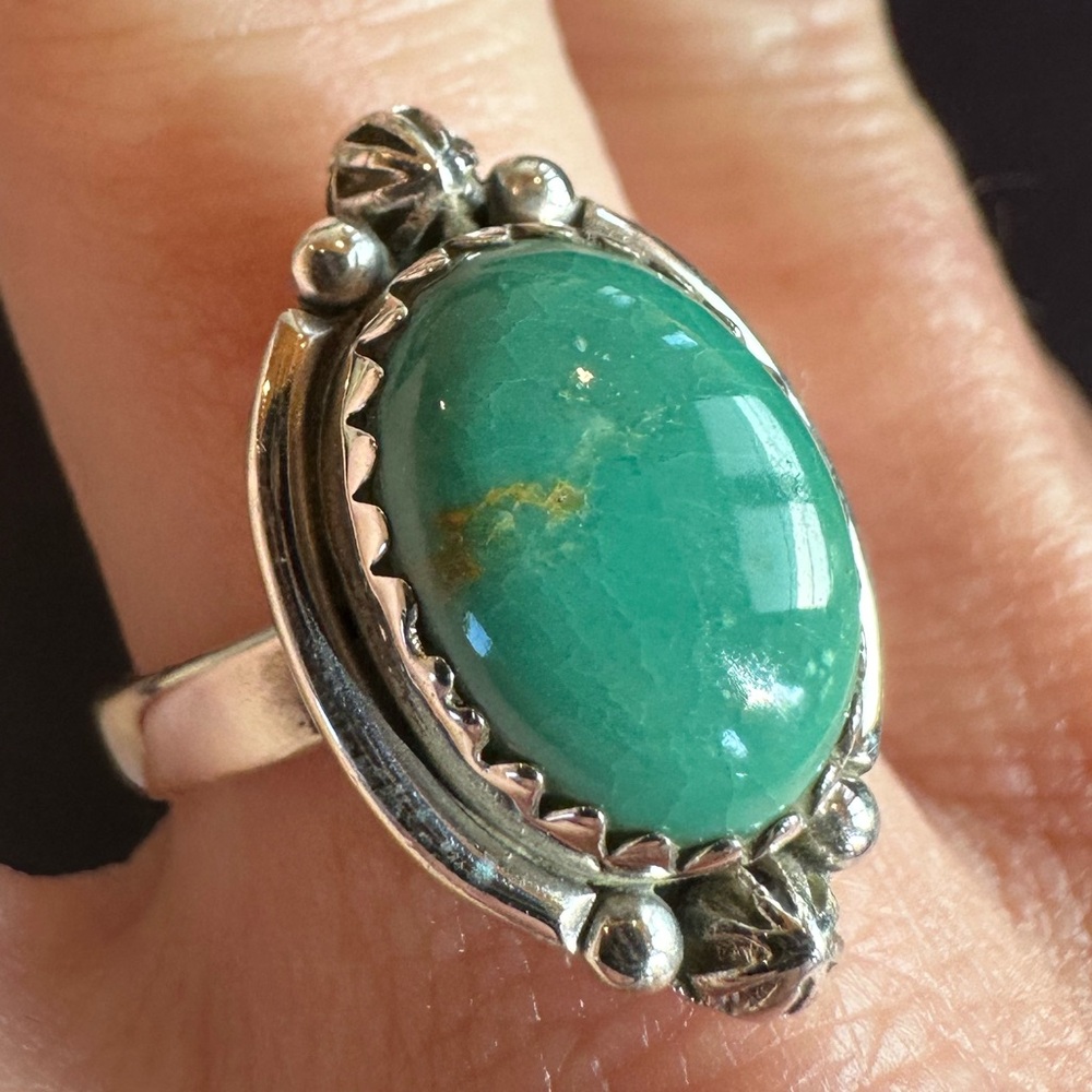 Turquoise Adjustable Ring - image 1
